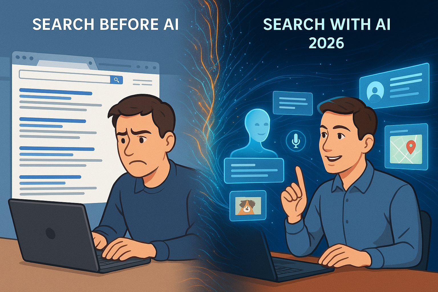 Before and After Search Evolution
