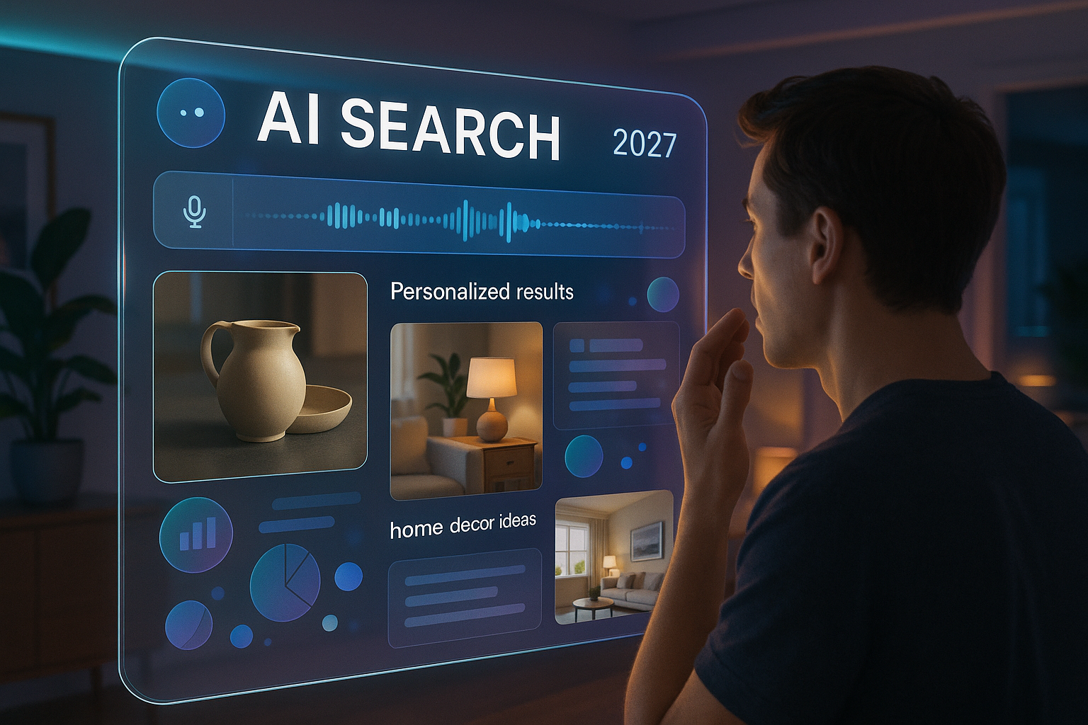 Futuristic AI Search Interface